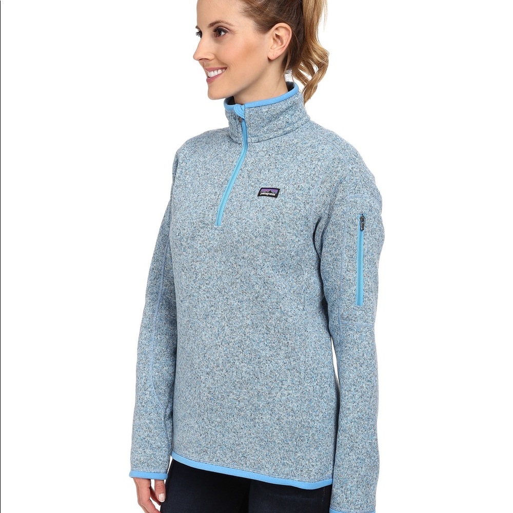 patagonia | better sweater 1/4 zip in atoll light blue